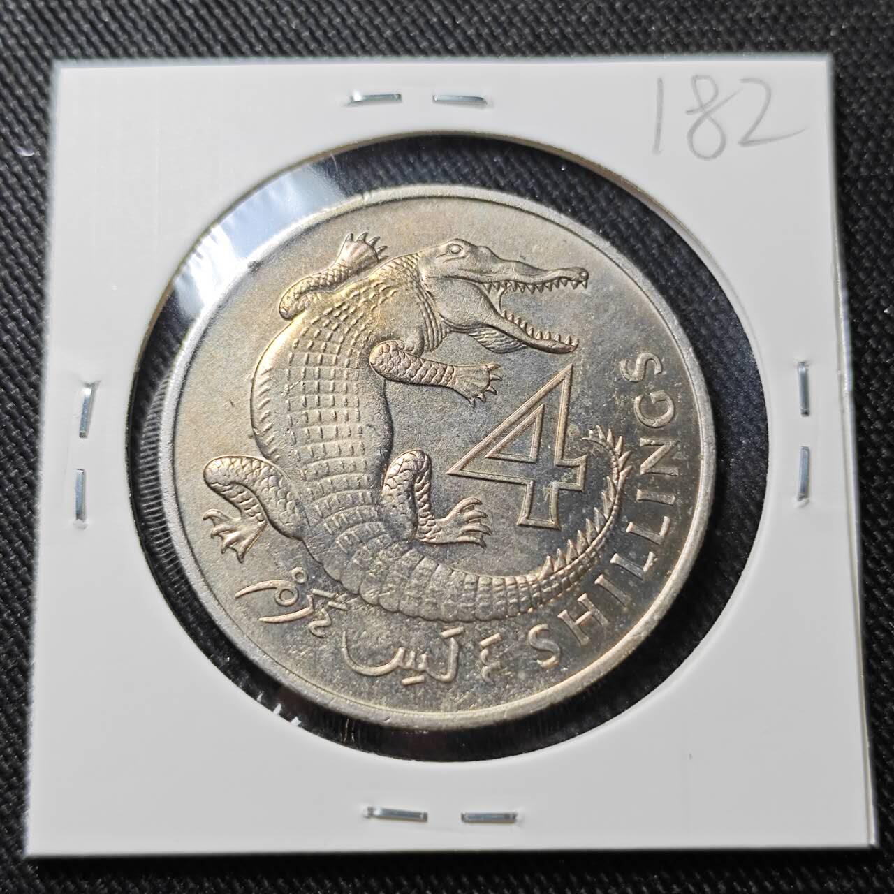 KK钱币收藏小铺   套币 批量/好品散币专场 2月预留时间 周末发货  1966英属冈比亚4先令