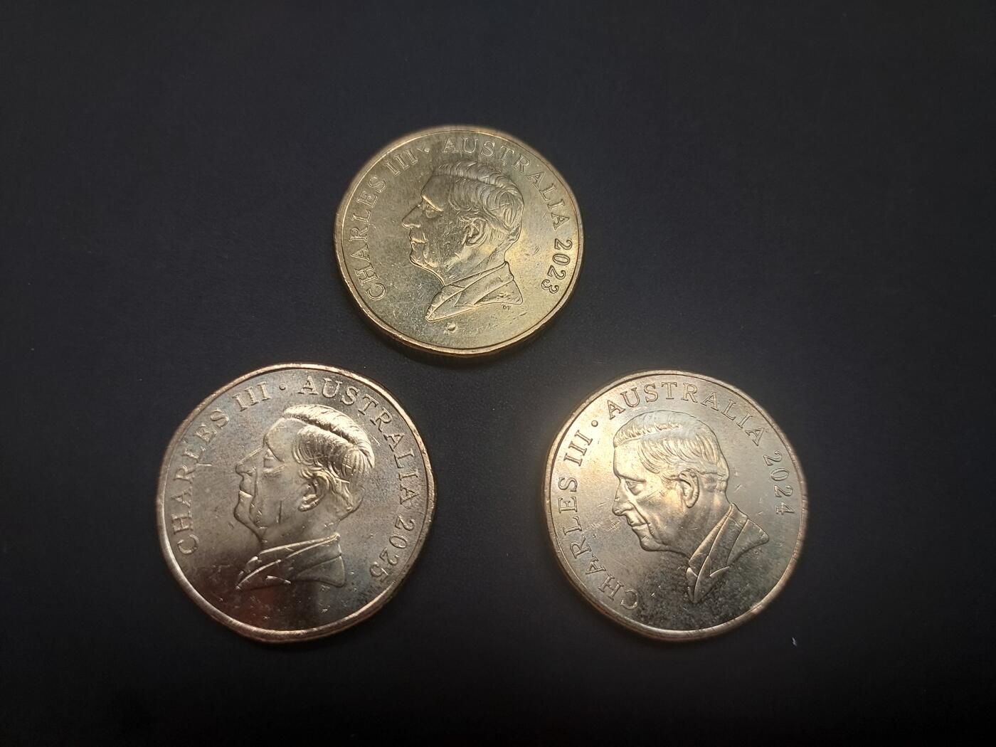 博彦收藏   3月7日 8点钱币专场 全场包邮 澳洲 查尔斯头像1元硬币3枚