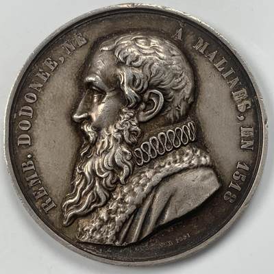 掌中浮雕-藏着的欧洲第053场 - 1847年比利时园艺协会银章，45.5mm，32.46g