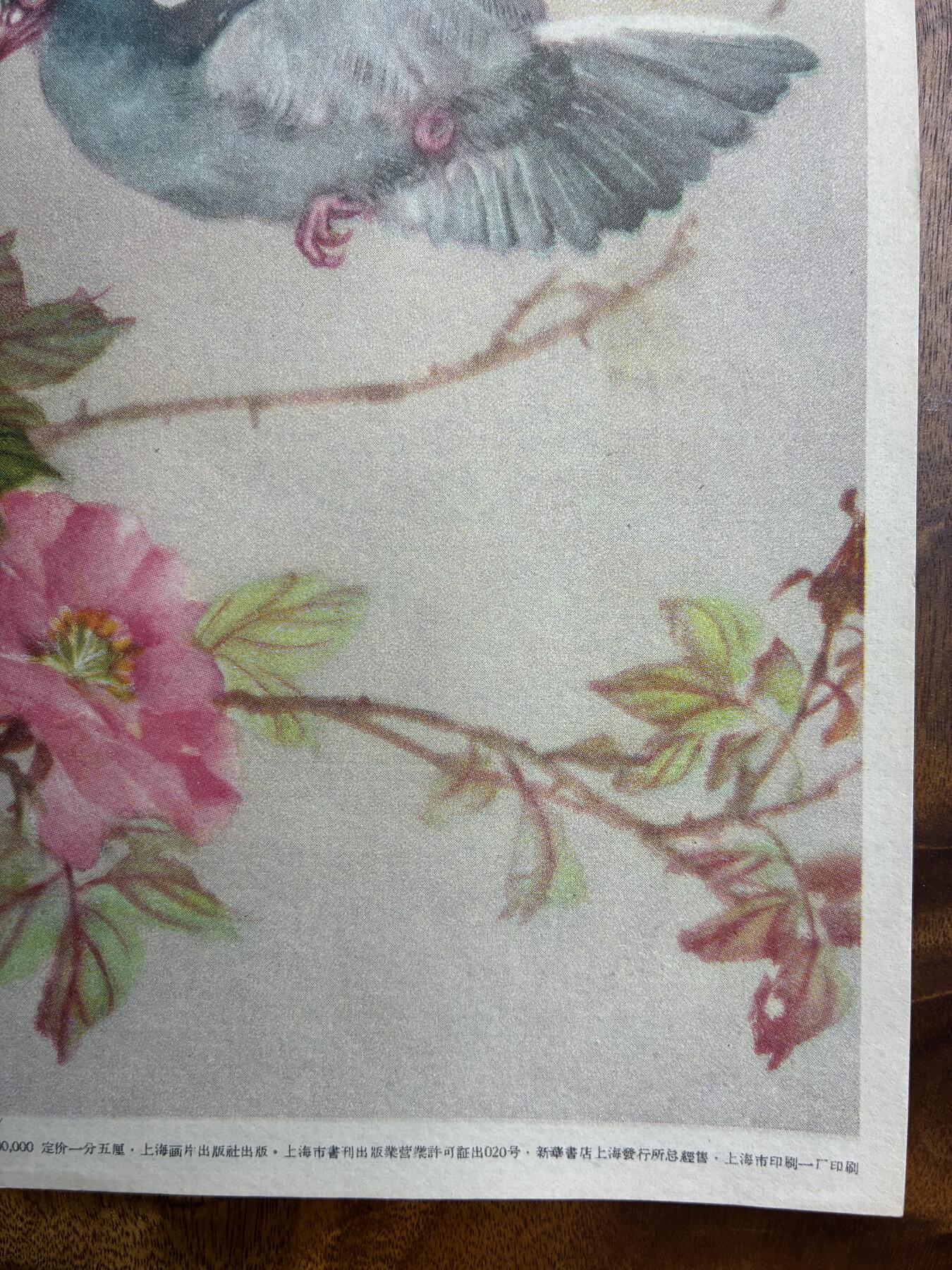 情怀旧藏儿时记忆经典收藏交流拍卖会 蒋風白绘画和平鸽子老年画宣传画