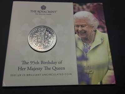 博彦收藏   3月7日 8点钱币专场 全场包邮 - 2021年女皇95诞辰 5英镑纪念币套装