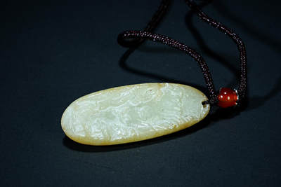 上海都达杂项专场四十四【全场包邮】  - 天然和田玉精雕《停舟雁过》挂件91-120