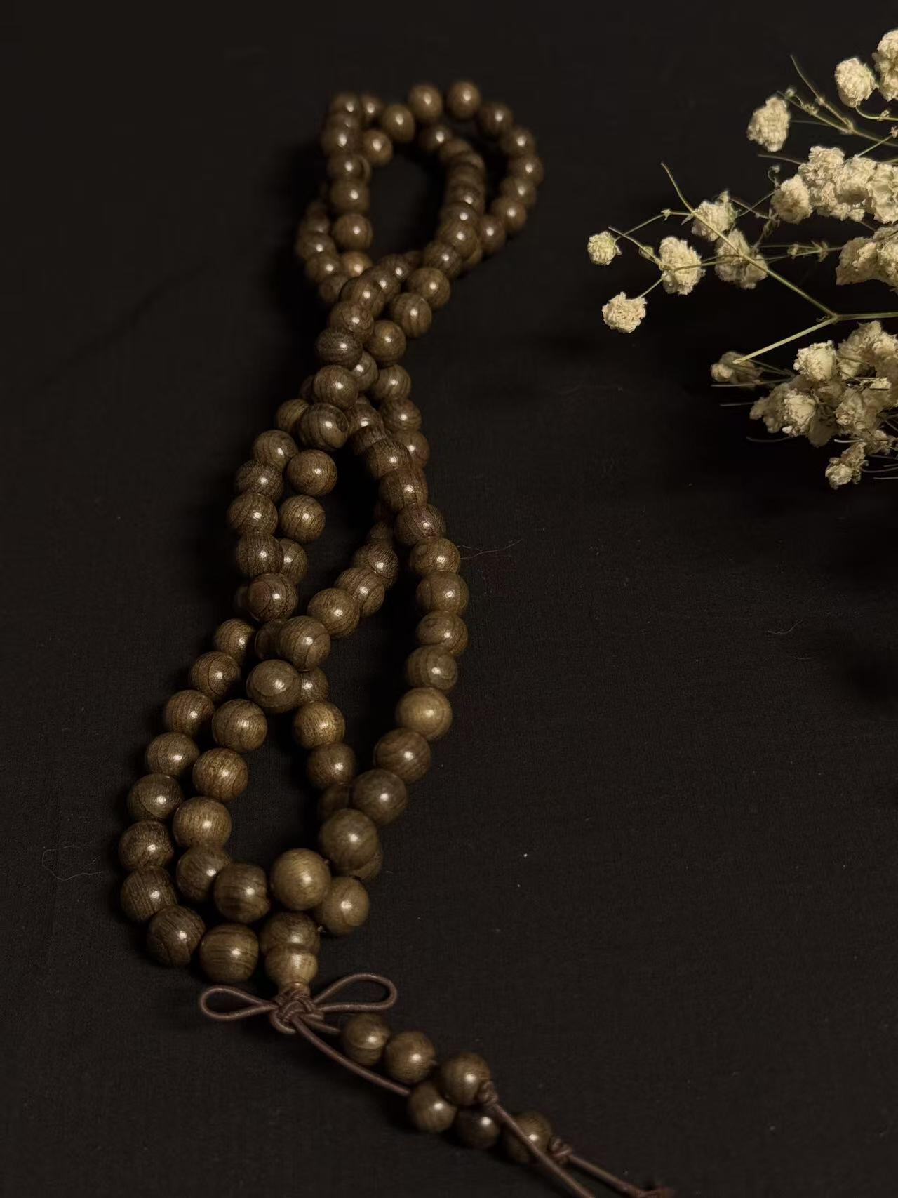 零元拍：金丝楠佛珠108长串，8MM，金丝果香满满