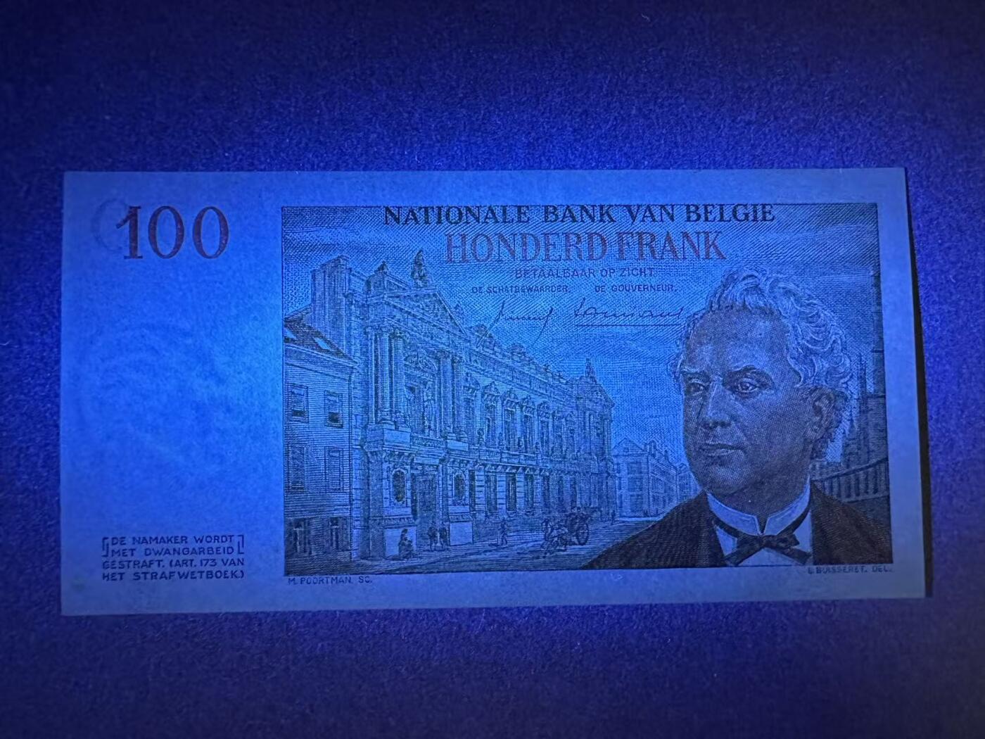 (800期大拍拍品火热征集中🔥）【Blue Auction】世界纸币精拍第790期——18级TOP拍卖/信誉/品质/专业/高效💫  比利时 1958年100法郎 法属风 UNC品相