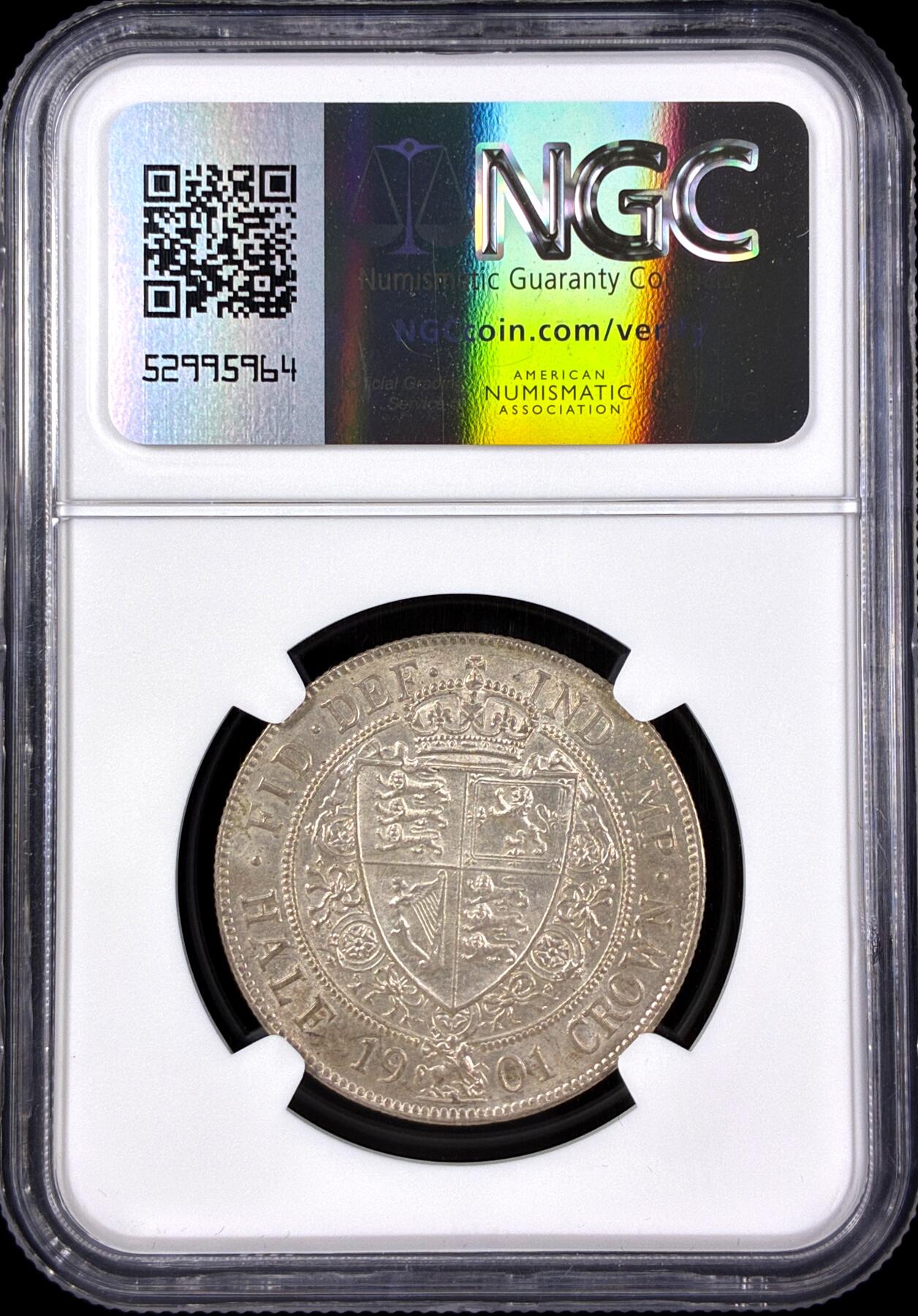 【雨安】【直播拍卖】【第0126期-评级币章】2026-03-07 周六 19:30 (金价1176, 银价22.16) [评级欧洲] Great Britain 英国 1/2克朗 KM#0782 (1893-1901) 维多利亚 披纱  NGC-MS61