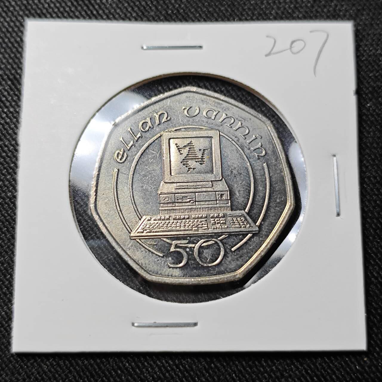 KK钱币收藏小铺   套币 批量/好品散币专场 2月预留时间 周末发货  1988马恩岛50便士