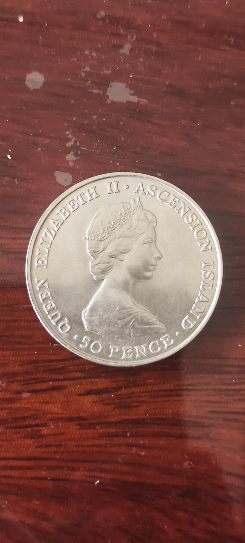 1984年安德鲁王子访问纪念银币，50便士