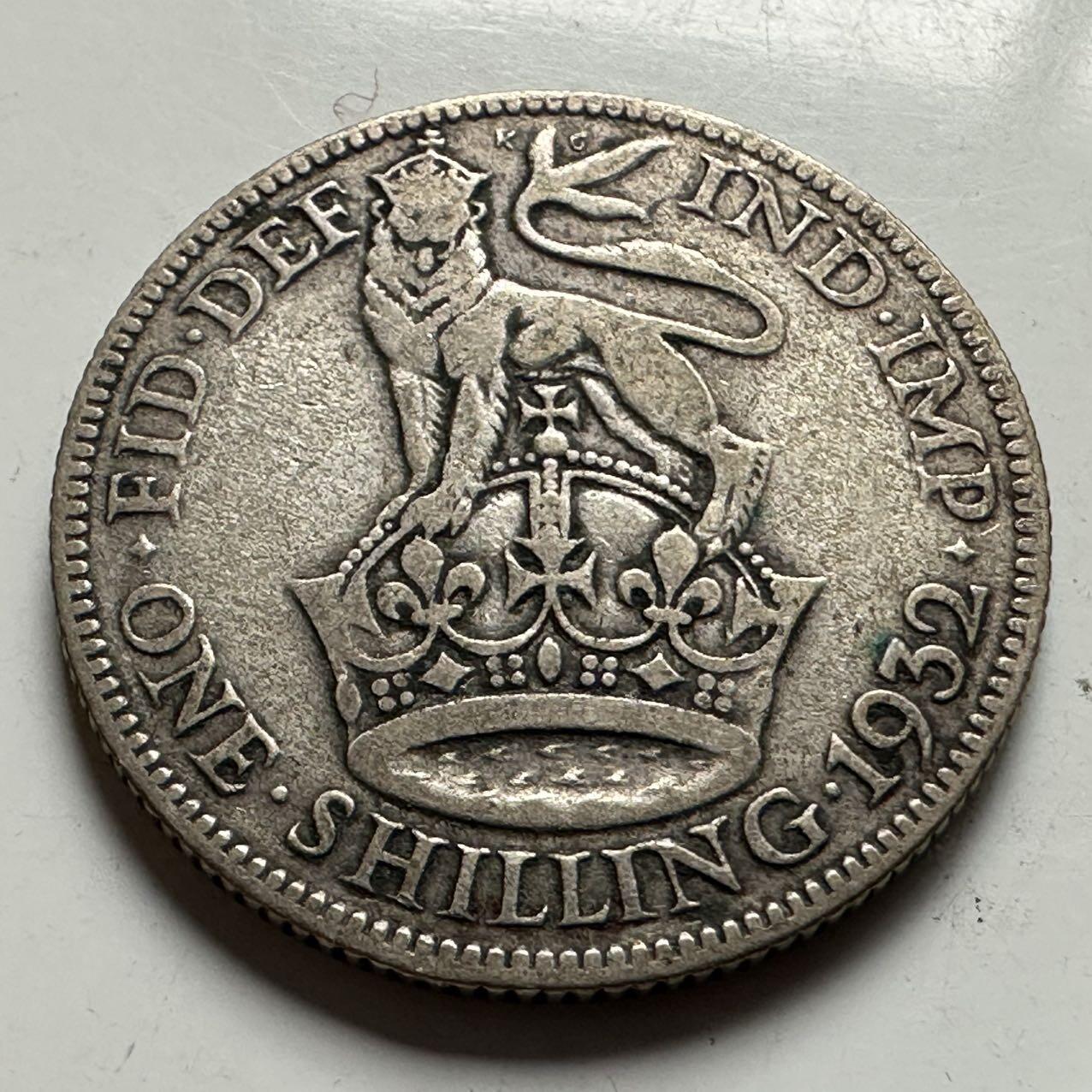 🌹外币初藏🌹🐯2026年第24场  每周二四六晚8️⃣点 接代拍 英国1932年一先令银币 5.6克50%银