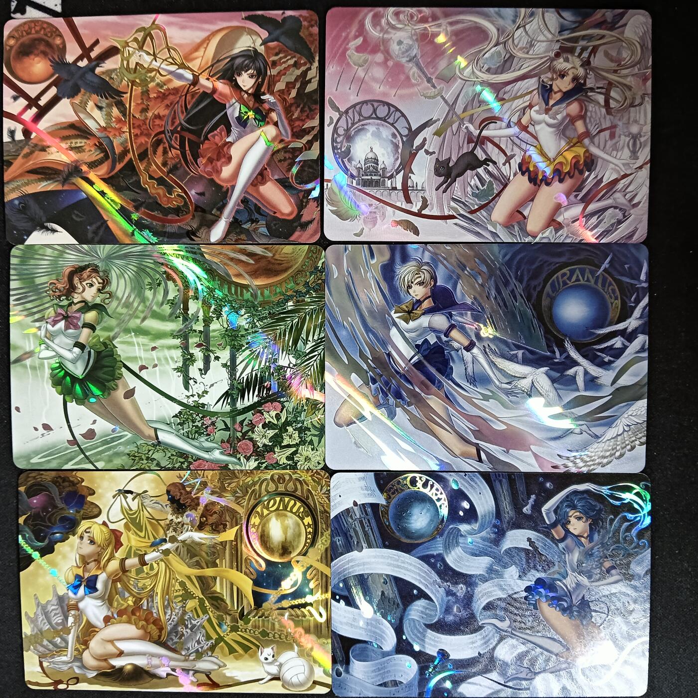 花开卡拍第61期（3月7号周六截拍，品控勿拍!!!拍品不寄存，运费5元（新疆需补运费差价或顺丰到付），自制卡难免瑕疵，可能存在轻微撞角爆边等出厂瑕疵，品控介意勿拍！） 殿兔卡牌 美少女战士斜纹彩闪套