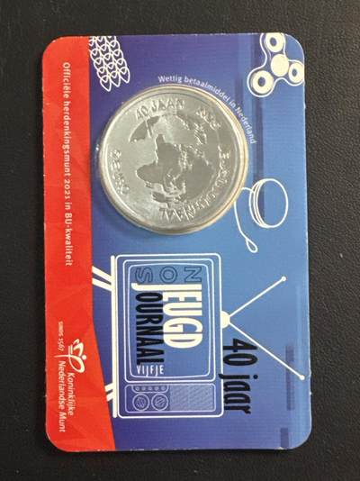 ❤️【币观天下】❤️ 第343期钱币秒杀拍卖场- 2026.3.6周五晚上6点半场 长期征集拍品  - 荷兰2021年5欧元镀银普制纪念币 荷兰国家广播公司青少年新闻开播40周年 发行量：12500 卡装（带编号）