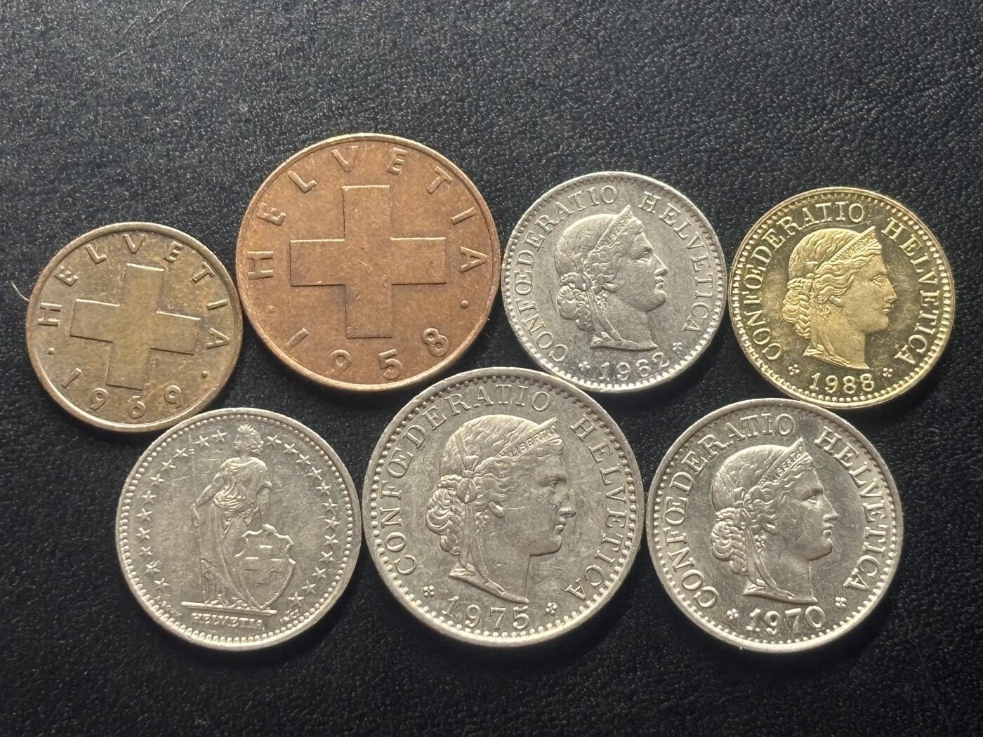邮泉阁限时拍卖第四十二场（硬币在国外。请付邮费6元。） 瑞士7枚