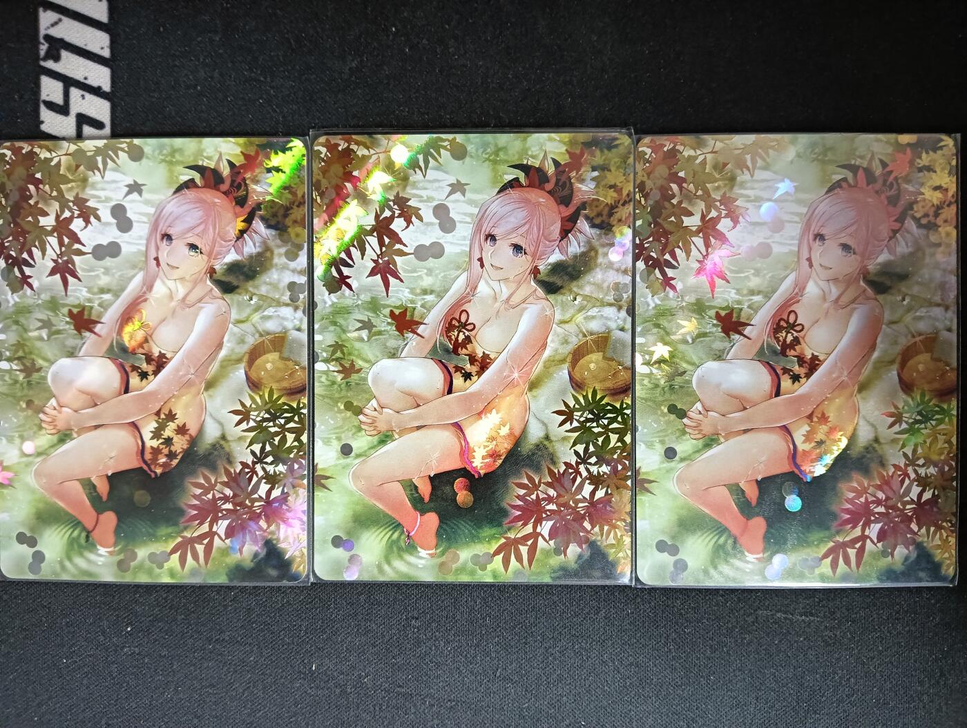 花开卡拍第61期（3月7号周六截拍，品控勿拍!!!拍品不寄存，运费5元（新疆需补运费差价或顺丰到付），自制卡难免瑕疵，可能存在轻微撞角爆边等出厂瑕疵，品控介意勿拍！） 殿兔卡牌 满赠FGO折光斜纹彩闪三宫