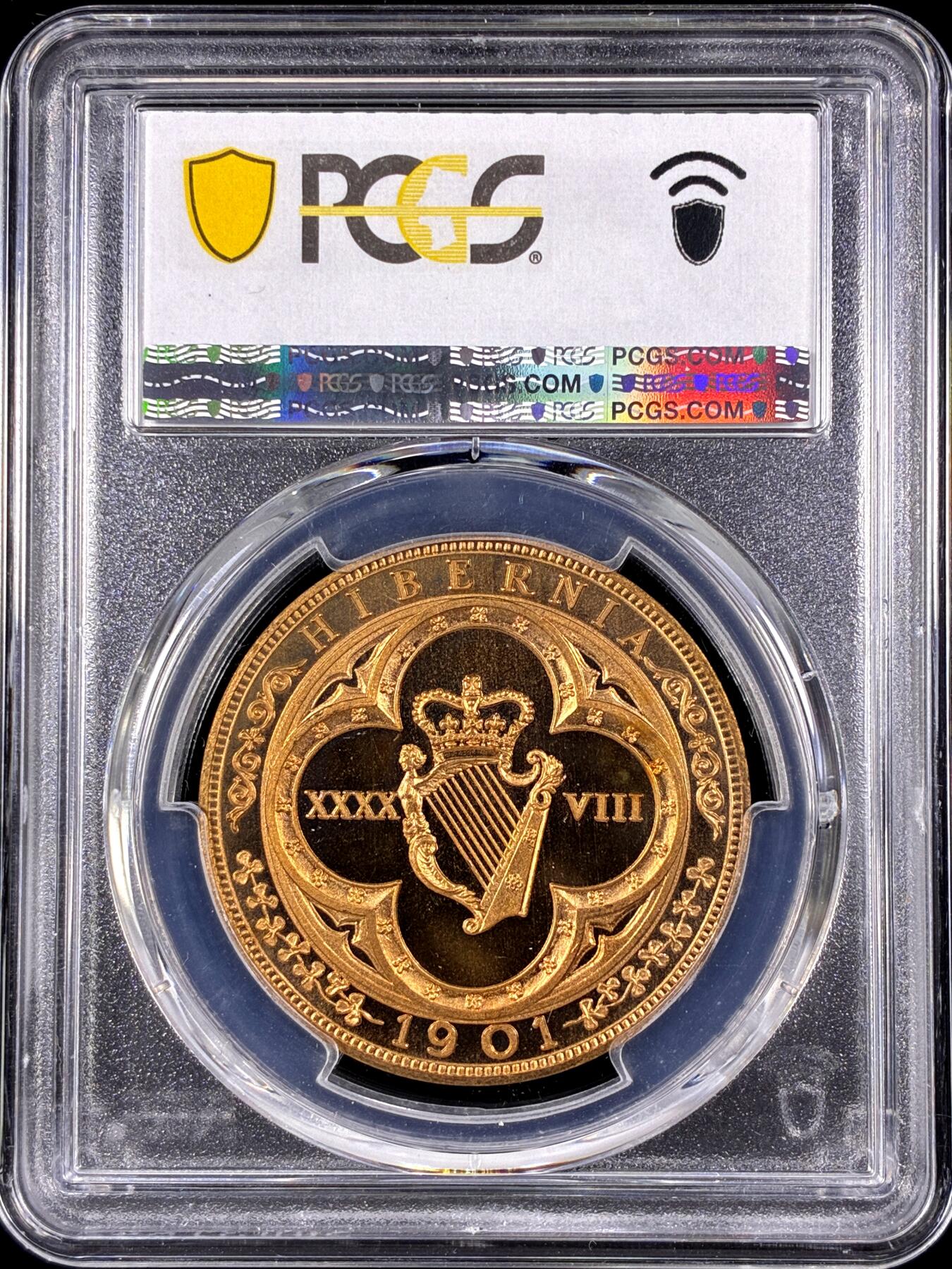 【雨安】【直播拍卖】【第0126期-评级币章】2026-03-07 周六 19:30 (金价1176, 银价22.16) [评级欧洲] Ireland 爱尔兰 48D 1901年 爱德华七世 X#13a 精制 PCGS-PR66CAM 精制币