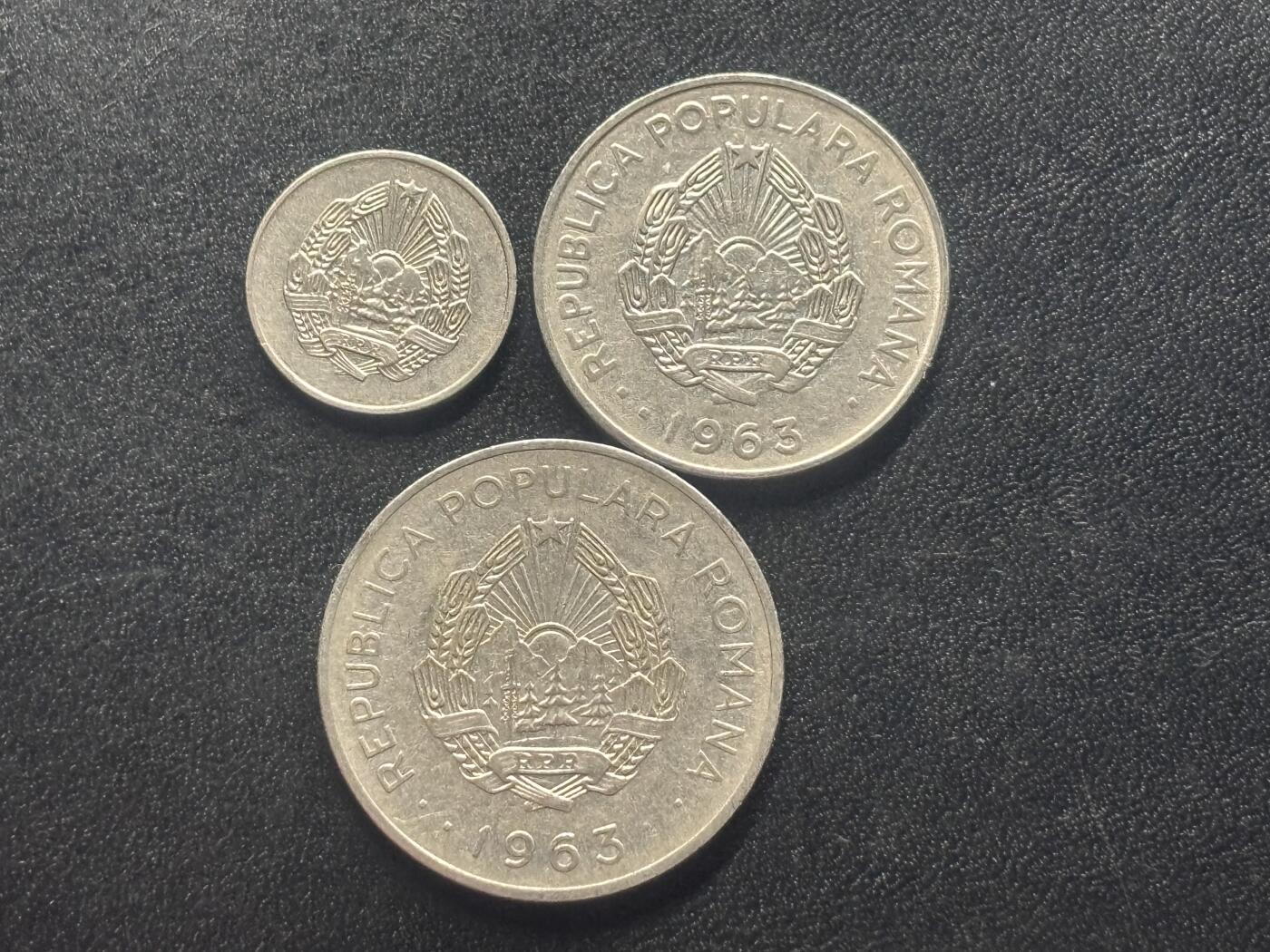 邮泉阁限时拍卖第四十二场（硬币在国外。请付邮费6元。） 罗马尼亚1963年3枚