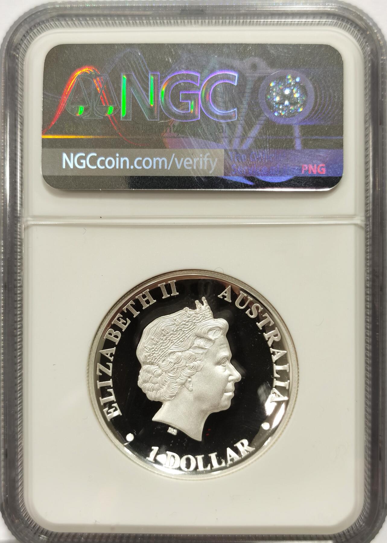 博洋堂世界钱币拍卖第163期（全场包邮） NGC PF70UC 澳大利亚2010年加厚板袋鼠1元精制银币，1盎司纯银