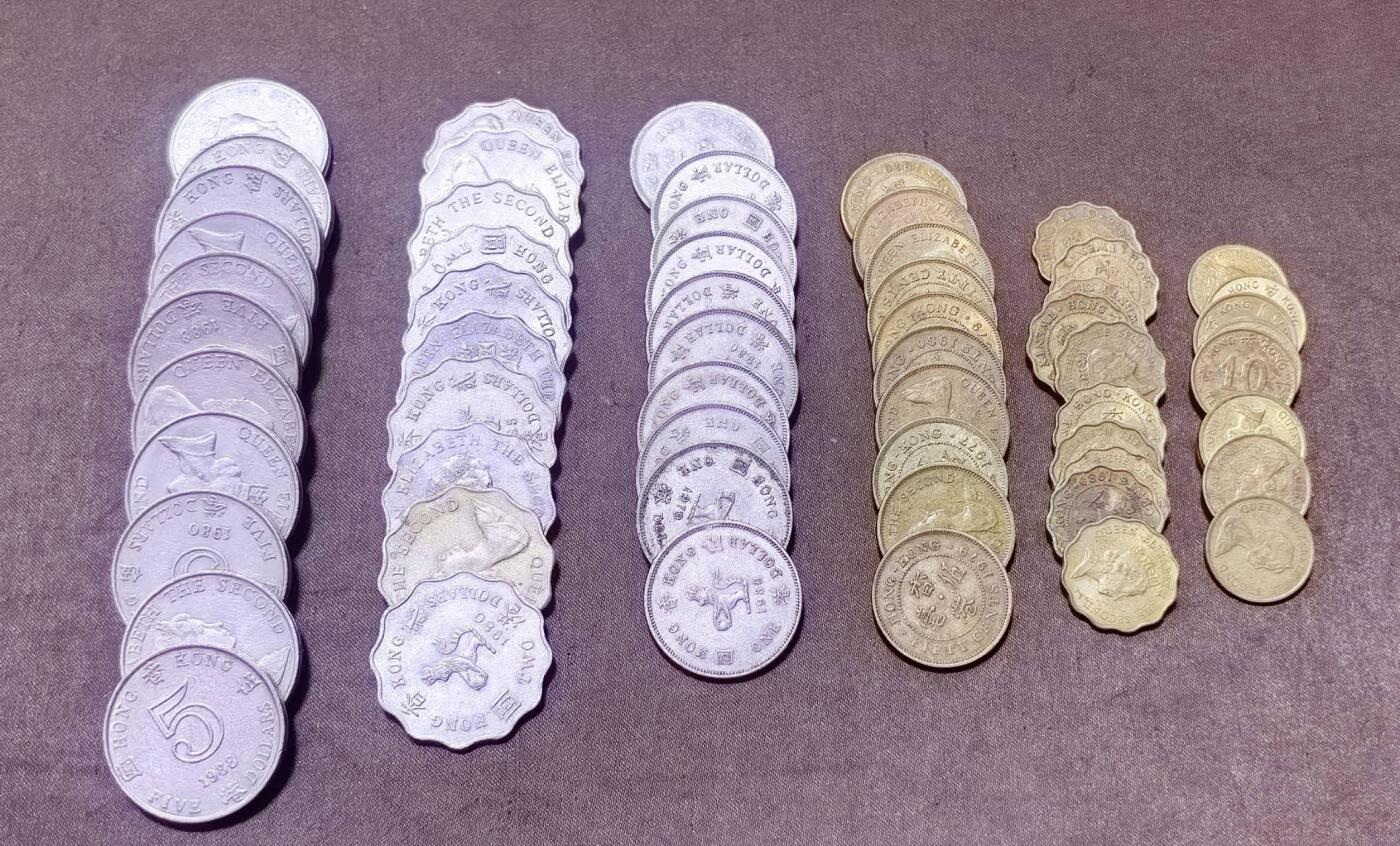 北京马甸外国币专卖第148期，外国币，中国早期纪念币专场，陆续上拍，欢迎关注 香港女皇人头版流通币10套