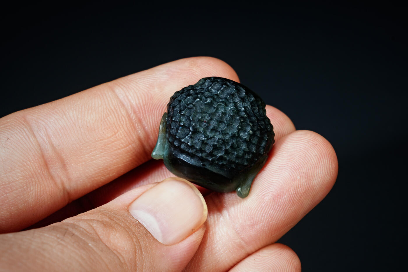 上海都达杂项专场四十四【全场包邮】  天然和田玉青玉精雕《佛头》挂件91-107