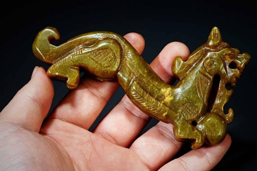 上海都达杂项专场四十四【全场包邮】  古玉玉龙抱珠91-95