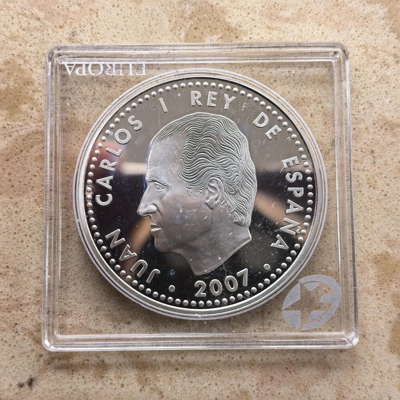 道一币馆币章第一百六十八场 欧洲之星 西班牙2007年罗马条约50周年10欧元精制银币  27g 925s 30000