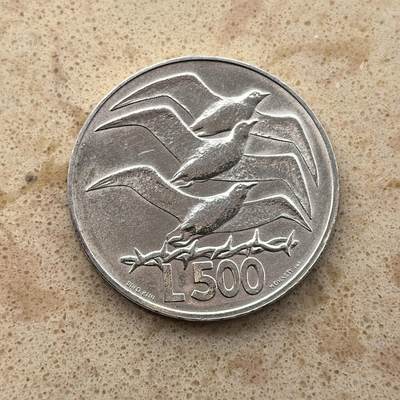 道一币馆币章第一百六十八场 - 圣马力诺1975年500里拉纪念银币 11g 835S