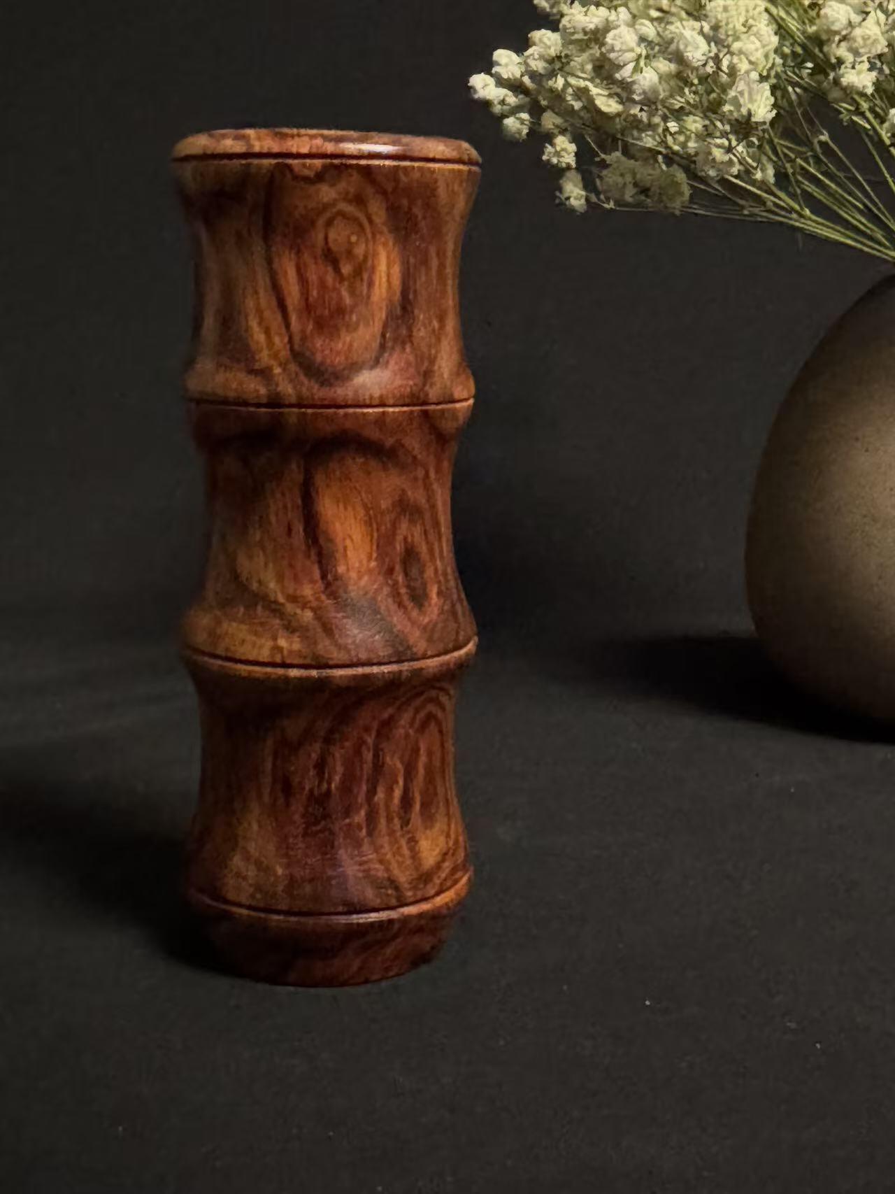 零元拍：海南黄花梨 手把件 节节高升 尺寸约：口径 37.5/101MM