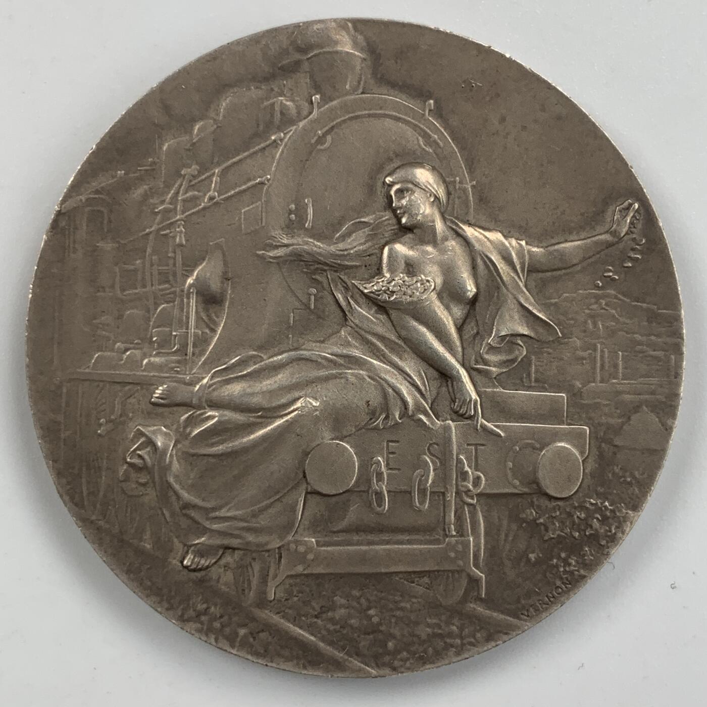 掌中浮雕-藏着的欧洲第053场 法国铁路公司银章，41.3mm，36.2g