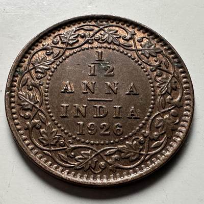 🌹外币初藏🌹🐯2026年第24场  每周二四六晚8️⃣点 接代拍 - 英属印度1926年1/12安娜 e