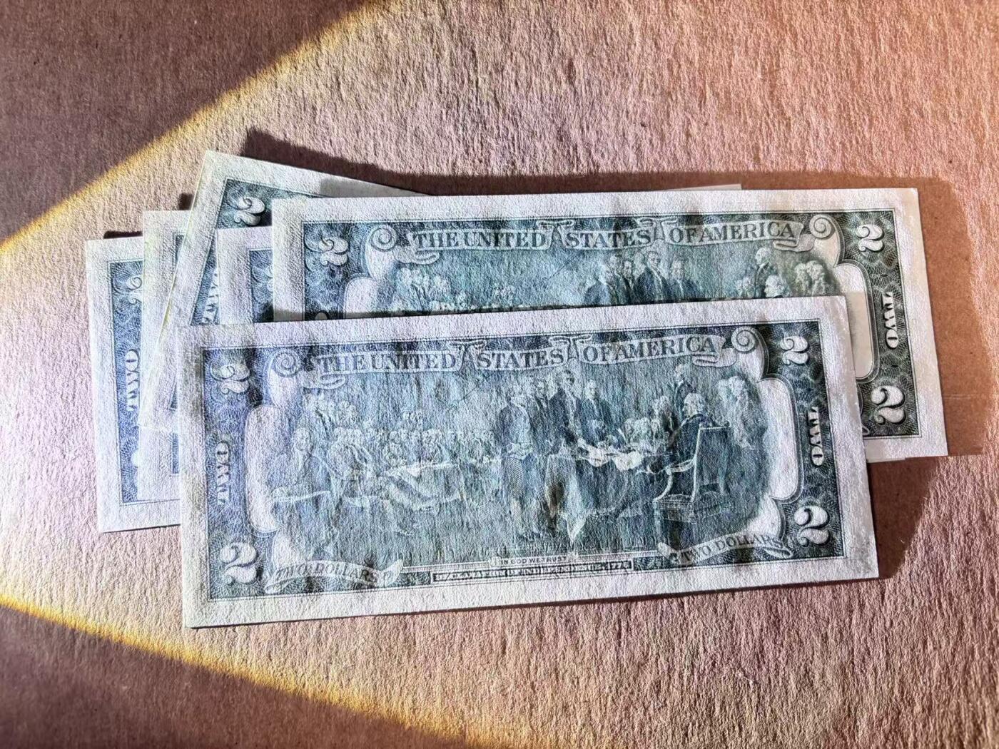 (800期大拍拍品火热征集中🔥）【Blue Auction】世界纸币精拍第790期——18级TOP拍卖/信誉/品质/专业/高效💫  【一组6张不同区】美国 1976年2美金 UNC/UNC-