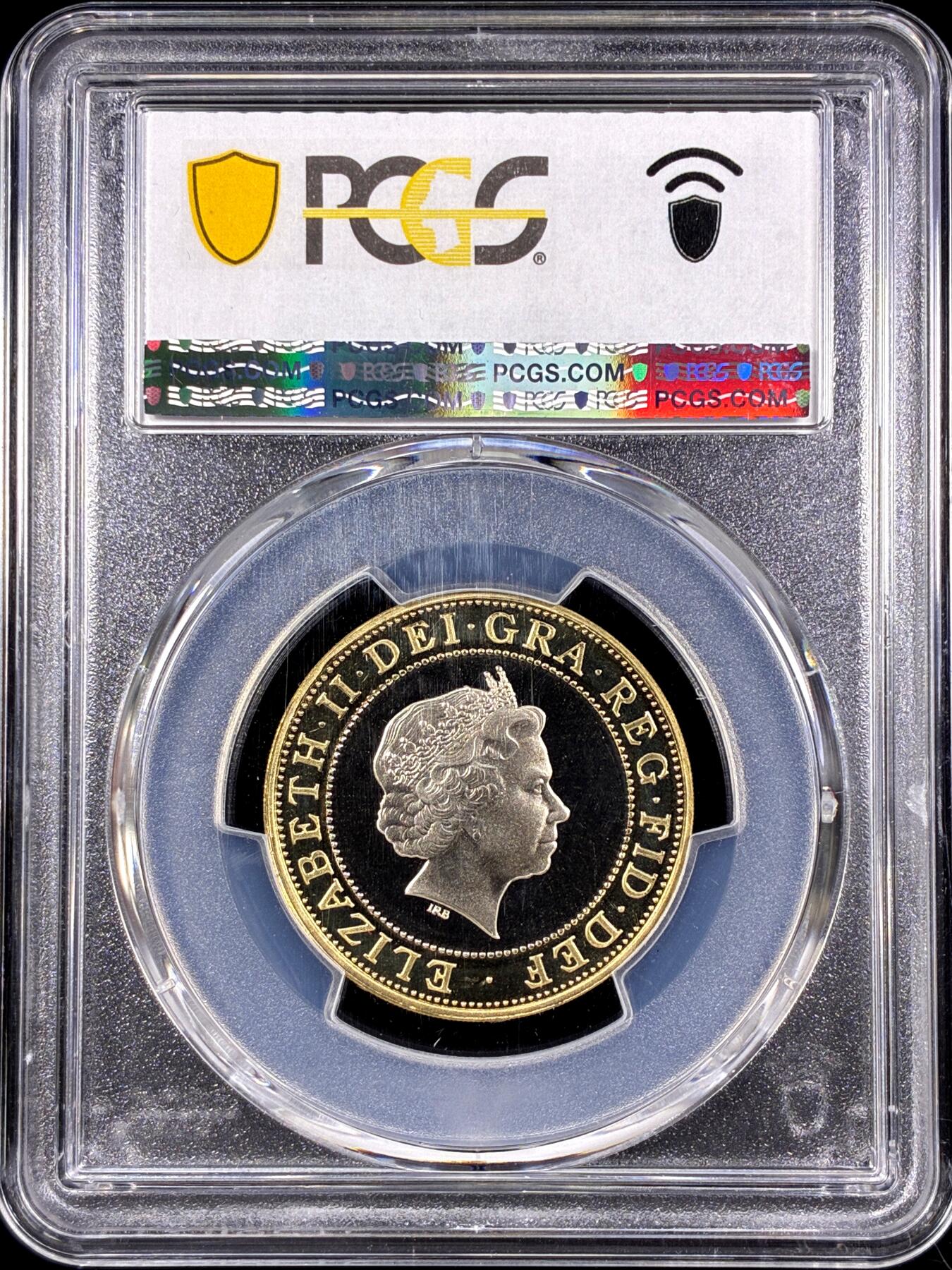 【雨安】【直播拍卖】【第0126期-评级币章】2026-03-07 周六 19:30 (金价1176, 银价22.16) [评级现代] Great Britain 英国 2镑 2003年 发现DNA [12.00克,  0.925银] PCGS-PR68DCAM 精制币