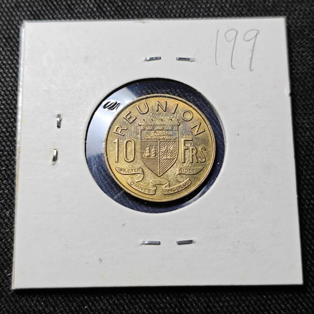 KK钱币收藏小铺   套币 批量/好品散币专场 2月预留时间 周末发货  1962法属留尼汪10法郎