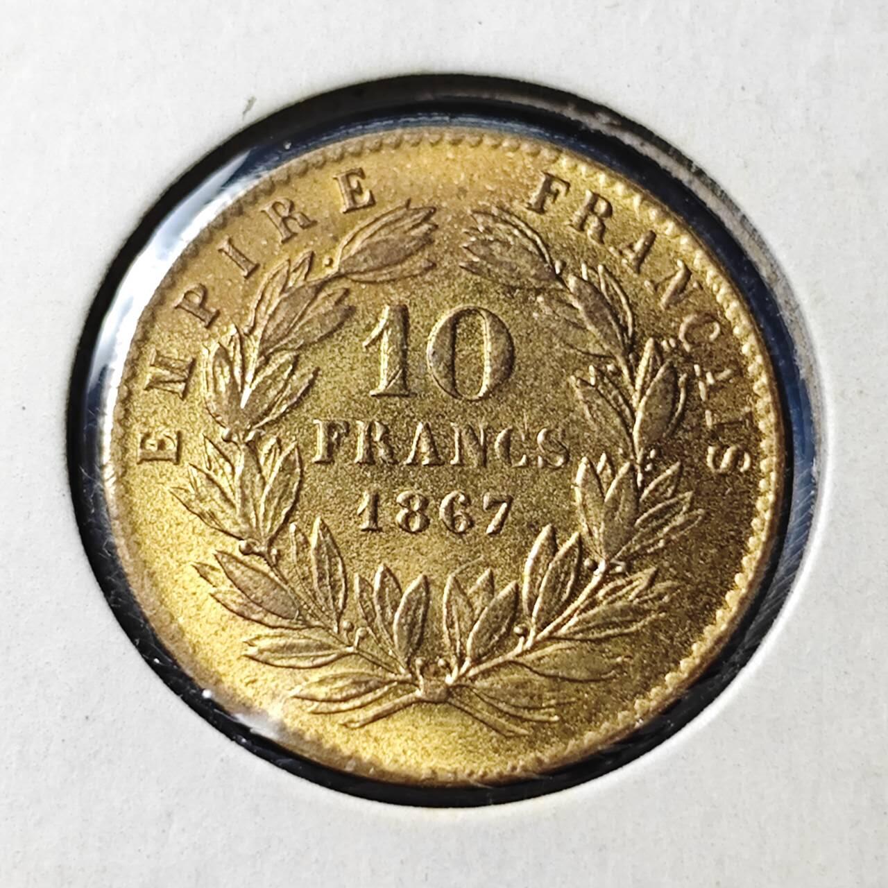 KK钱币收藏小铺   套币 批量/好品散币专场 2月预留时间 周末发货  法国10法郎复刻金币 镀金