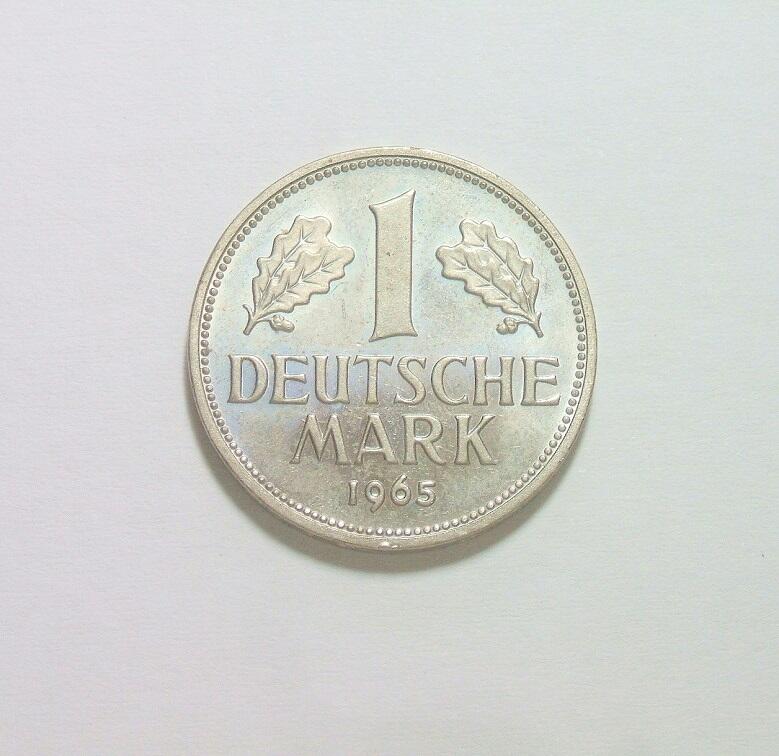 联邦德国1965年F版1马克 精制PROOF版 发行量仅80枚