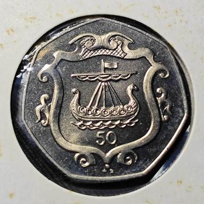 KK钱币收藏小铺   套币 批量/好品散币专场 2月预留时间 周末发货 -  1986马恩岛50便士 好品