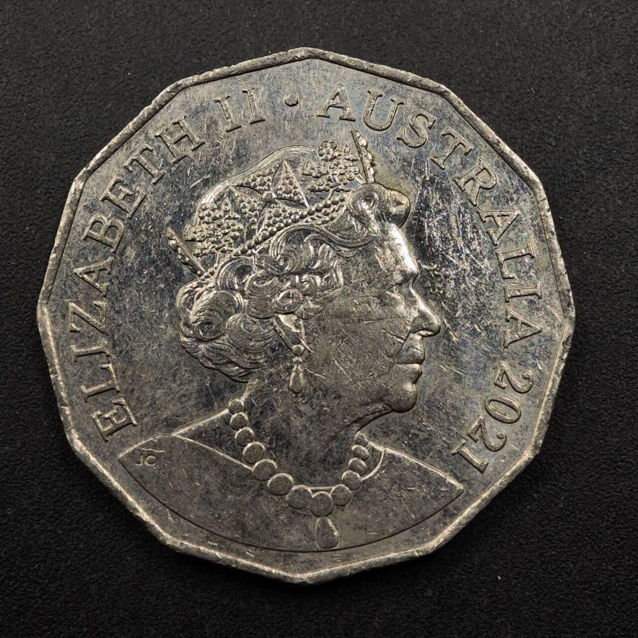 【淘币小摊】实时拍第八百七十五拍   散币场    每周一统一发货 澳大利亚2021年50分镍币