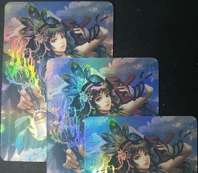 花开卡拍第61期（3月7号周六截拍，品控勿拍!!!拍品不寄存，运费5元（新疆需补运费差价或顺丰到付），自制卡难免瑕疵，可能存在轻微撞角爆边等出厂瑕疵，品控介意勿拍！） - 青鸾殿旧版 艺术卡 典藏卡大天狗洪荒三宫，折光彩闪