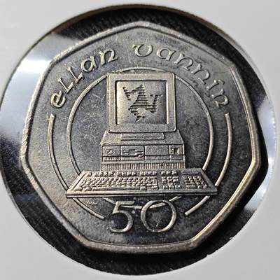 KK钱币收藏小铺   套币 批量/好品散币专场 2月预留时间 周末发货 -  1988马恩岛50便士