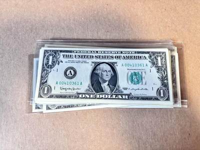 (800期大拍拍品火热征集中🔥）【Blue Auction】世界纸币精拍第790期——18级TOP拍卖/信誉/品质/专业/高效💫  - 【一组12张12区 含无47】美国 1963年1美金 全新UNC（个别轻微瑕疵）