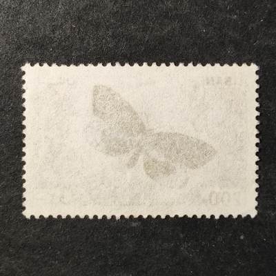 ↓君缘收藏797期☞钱币邮品↓无佣金、可寄存、满30元包邮  黎巴嫩航空邮票，1965年昆虫蝴蝶·红斑黛眼蝶邮票雕刻版