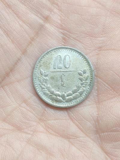 中国苏联蒙古银币银章 - 蒙古20蒙戈银币