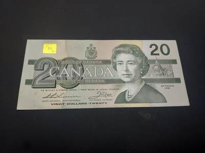 博彦收藏   3月7日 8点钱币专场 全场包邮 - 加拿大 女皇20元 8品 