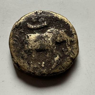 🌹外币初藏🌹🐯2026年第24场  每周二四六晚8️⃣点 接代拍 - 贵霜王朝威玛·卡德菲赛斯时期湿婆骑牛铜币 直径21.5mm 重10.7g 丝路生坑