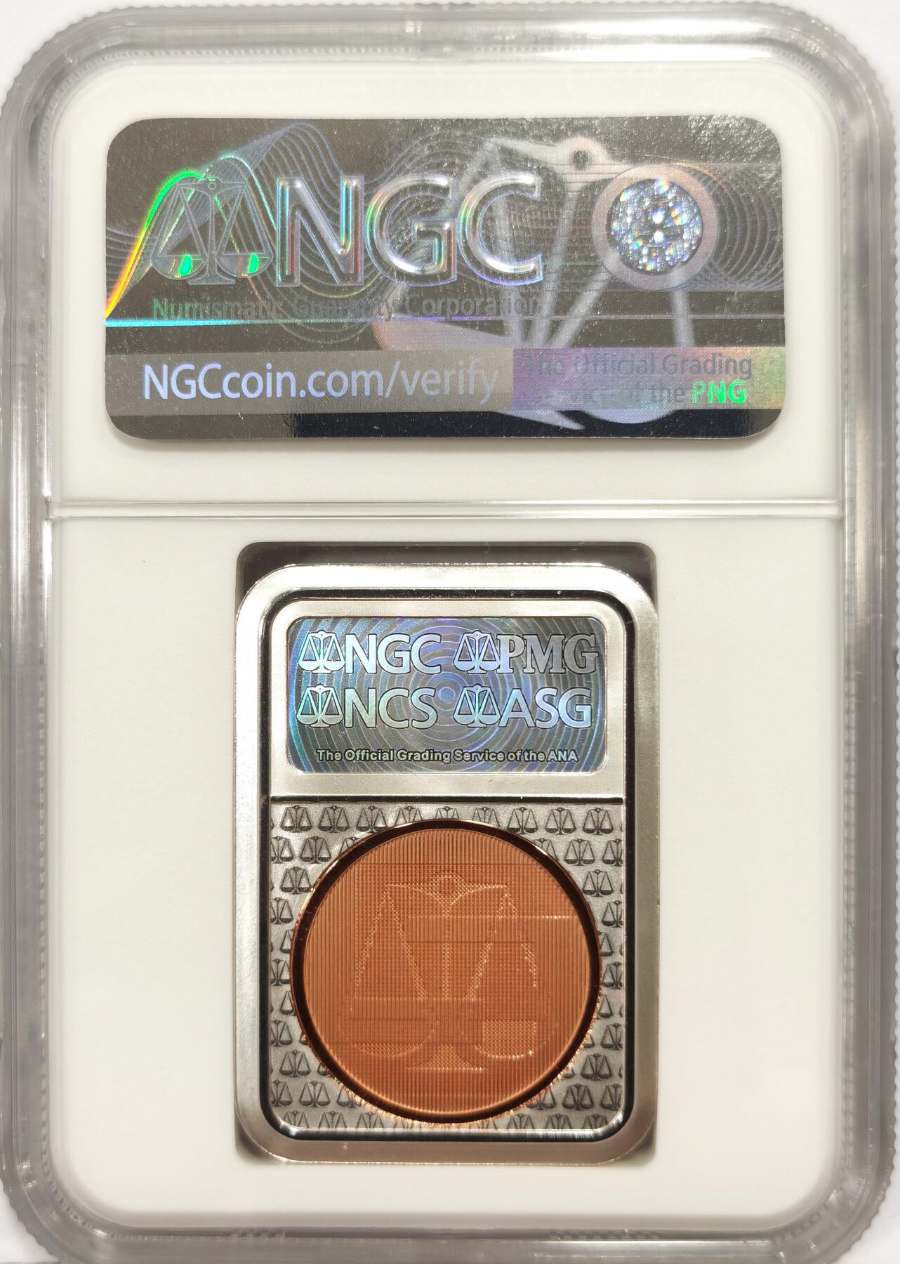 博洋堂世界钱币拍卖第163期（全场包邮） NGC PF70UC 中国2019年上海恩颉藏商务信息咨询有限公司开业五周年镀银纪念章，特殊标签