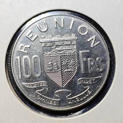 KK钱币收藏小铺   套币 批量/好品散币专场 2月预留时间 周末发货 -  1964法属留尼汪100法郎
