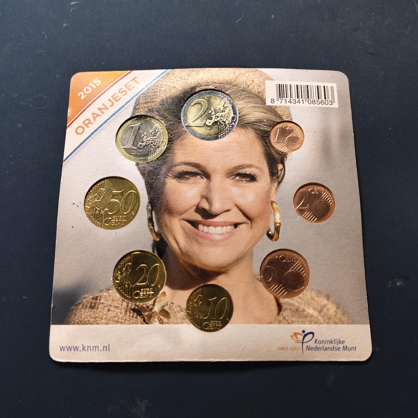 【全场包邮】纯粹捡漏拍508场 荷兰2015年威廉·亚历山大国王官方封装欧元套币