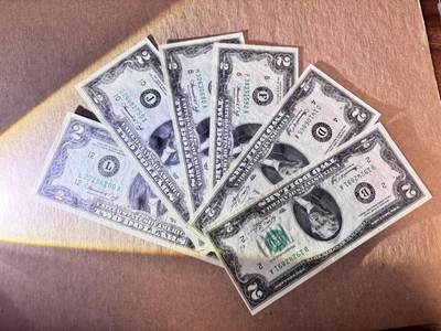 (800期大拍拍品火热征集中🔥）【Blue Auction】世界纸币精拍第790期——18级TOP拍卖/信誉/品质/专业/高效💫  - 【一组6张不同区】美国 1976年2美金 UNC/UNC-