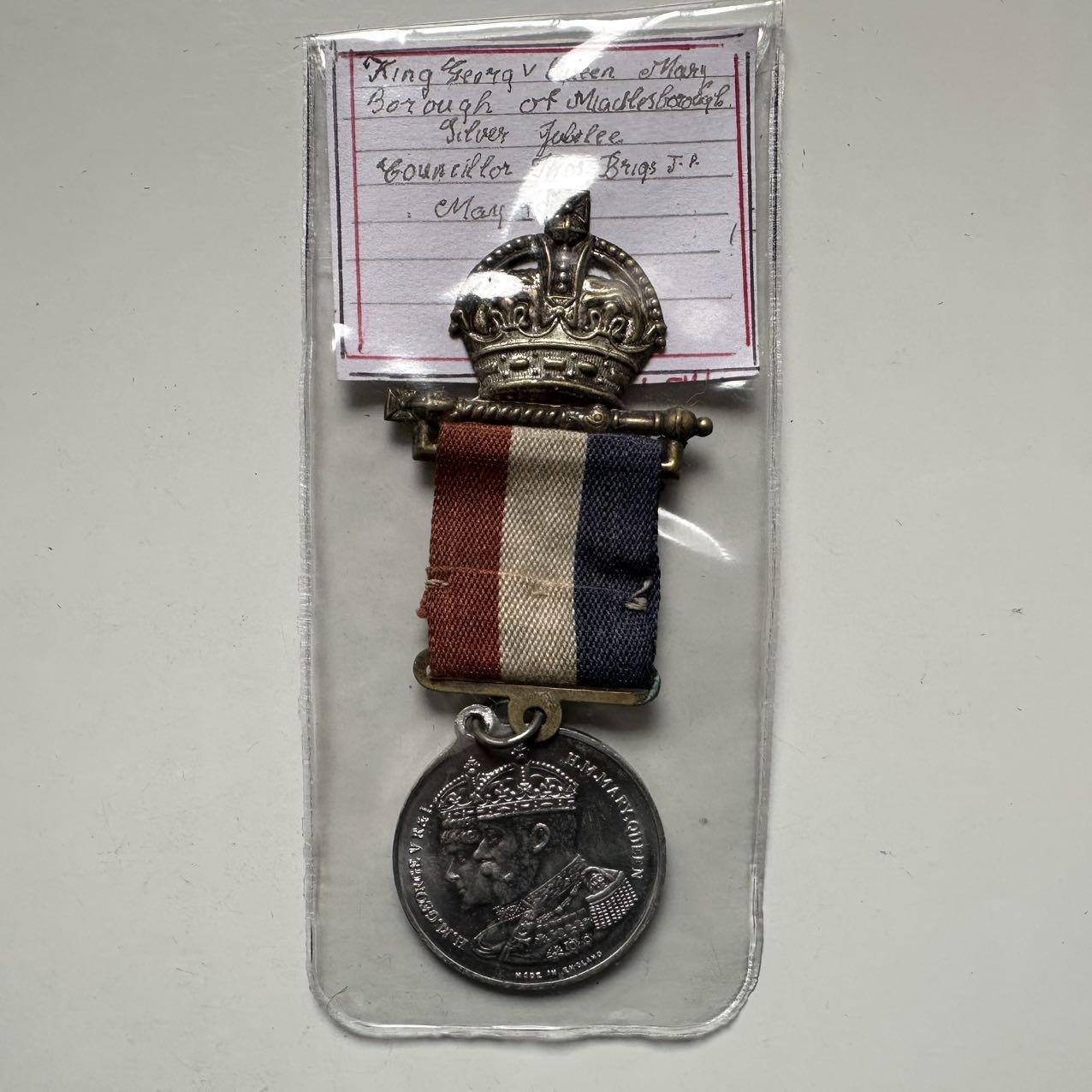 🌹外币初藏🌹🐯2026年第24场  每周二四六晚8️⃣点 接代拍 英国1935年乔治五世银禧纪念章 米德尔斯堡市版  32.4毫米铝制