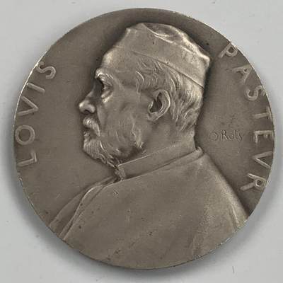 掌中浮雕-藏着的欧洲第053场 - 法国微生物学家路易.巴斯德银章，36.6mm，23.7g，奥斯卡·罗蒂作品