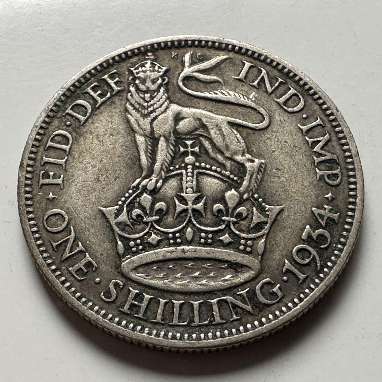 🌹外币初藏🌹🐯2026年第24场  每周二四六晚8️⃣点 接代拍 英国1934年一先令银币 5.6克50%银