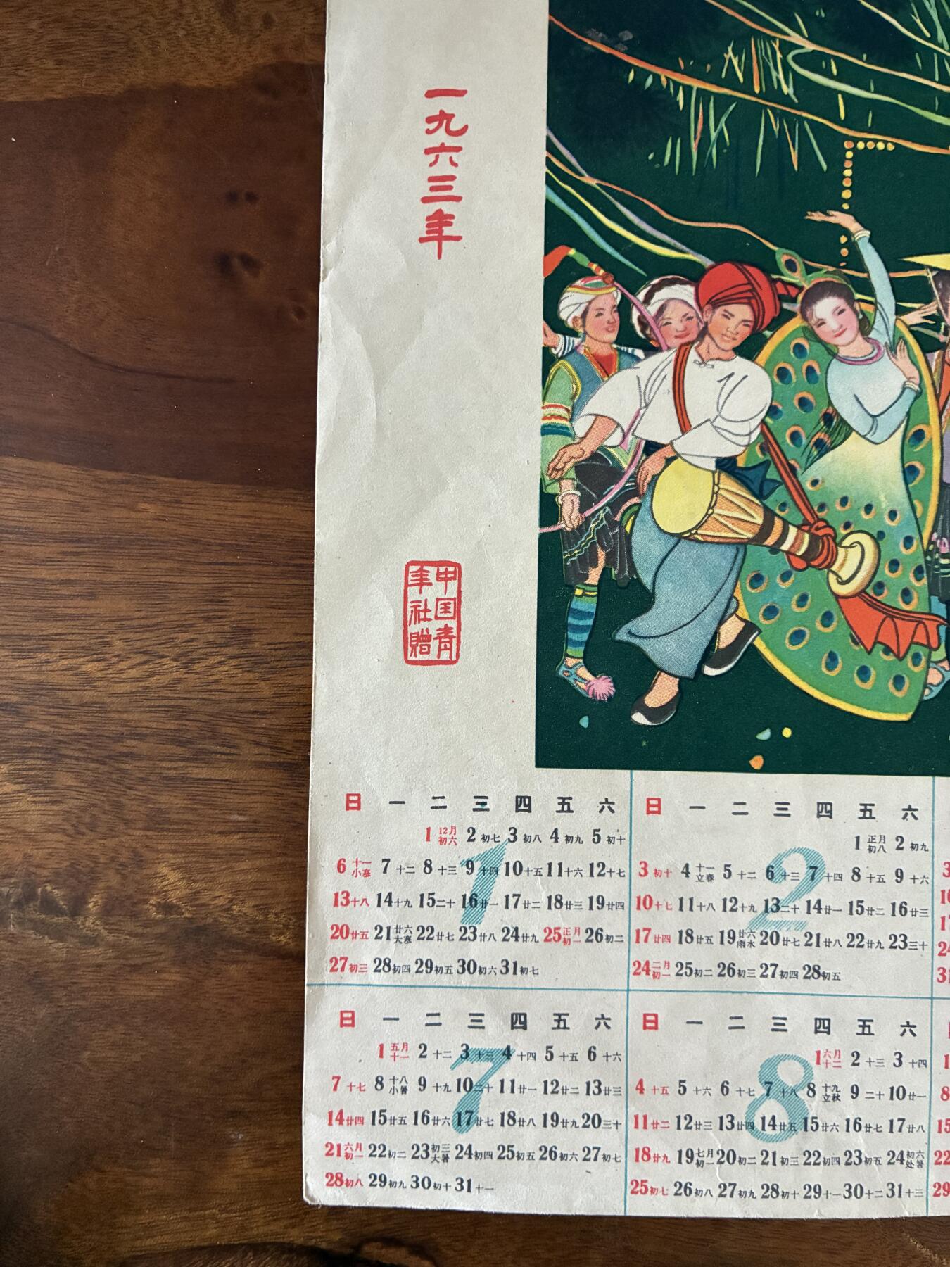 情怀旧藏儿时记忆经典收藏交流拍卖会 1963年年历美术画