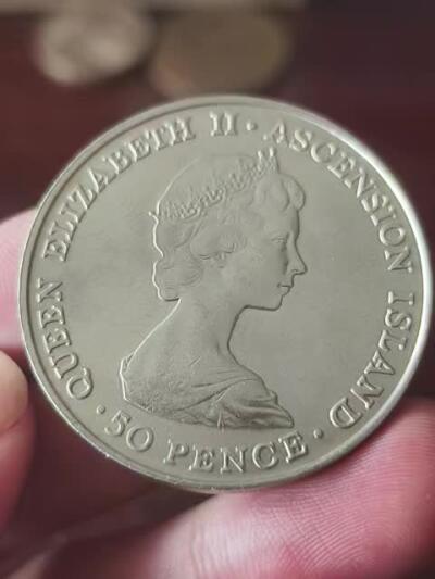 1984年安德鲁王子访问纪念银币，50便士